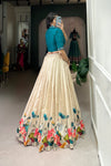 WEDDING SPECIAL TUSSAR SILK HANDWORK LEHENGA CHOLI (WDN84)