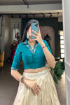 WEDDING SPECIAL TUSSAR SILK HANDWORK LEHENGA CHOLI (WDN84)