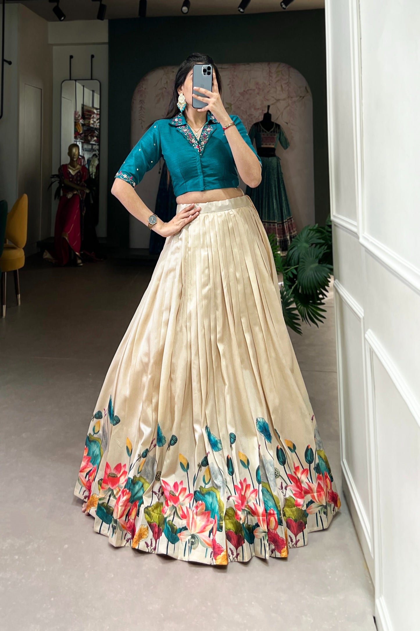 WEDDING SPECIAL TUSSAR SILK HANDWORK LEHENGA CHOLI (WDN84)