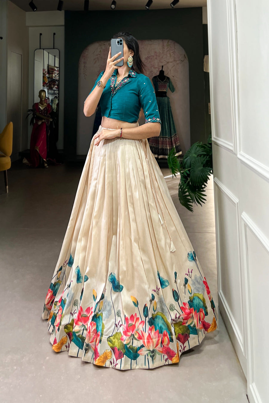 WEDDING SPECIAL TUSSAR SILK HANDWORK LEHENGA CHOLI (WDN84)