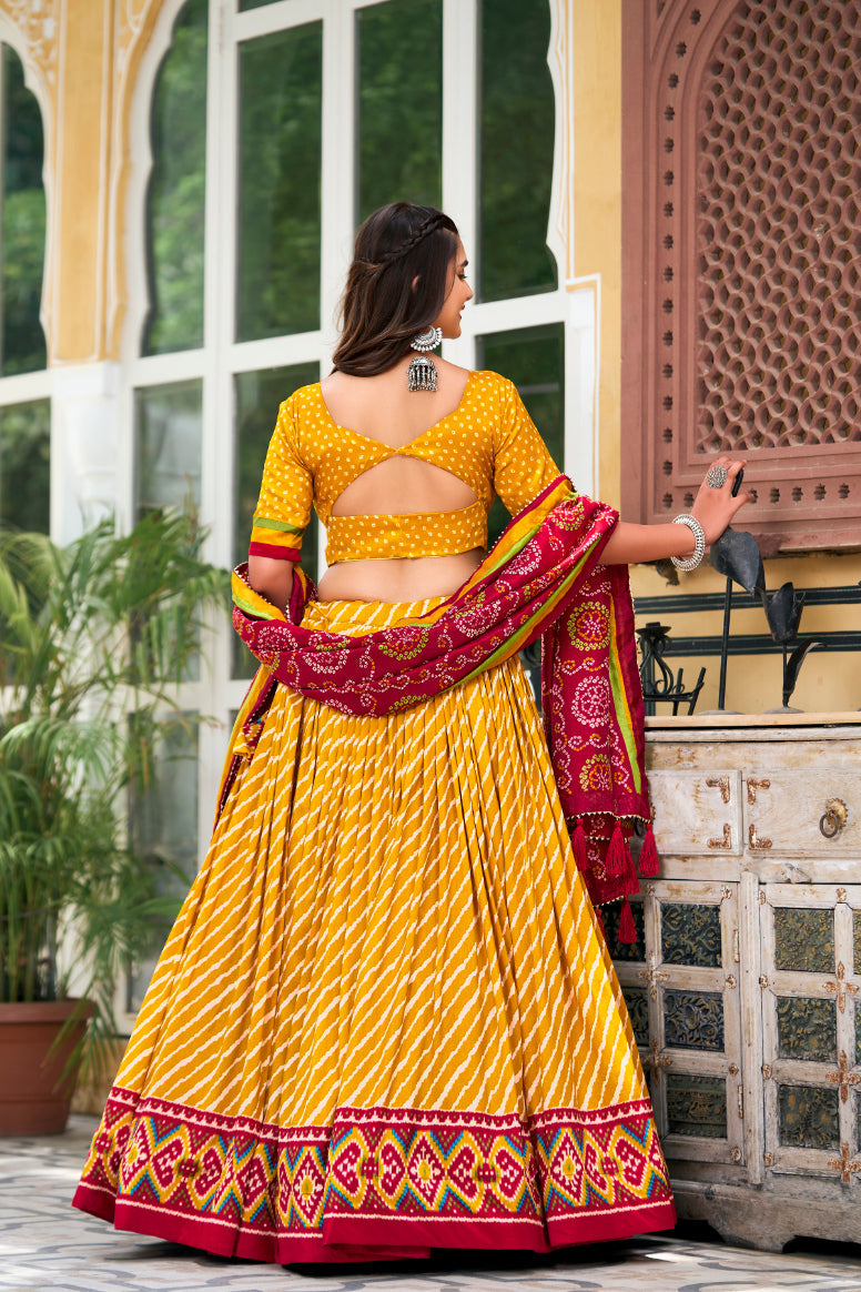 TILTON PREMIUM  PATOLA LEHERIYU PRINT LEHENGA CHOLI