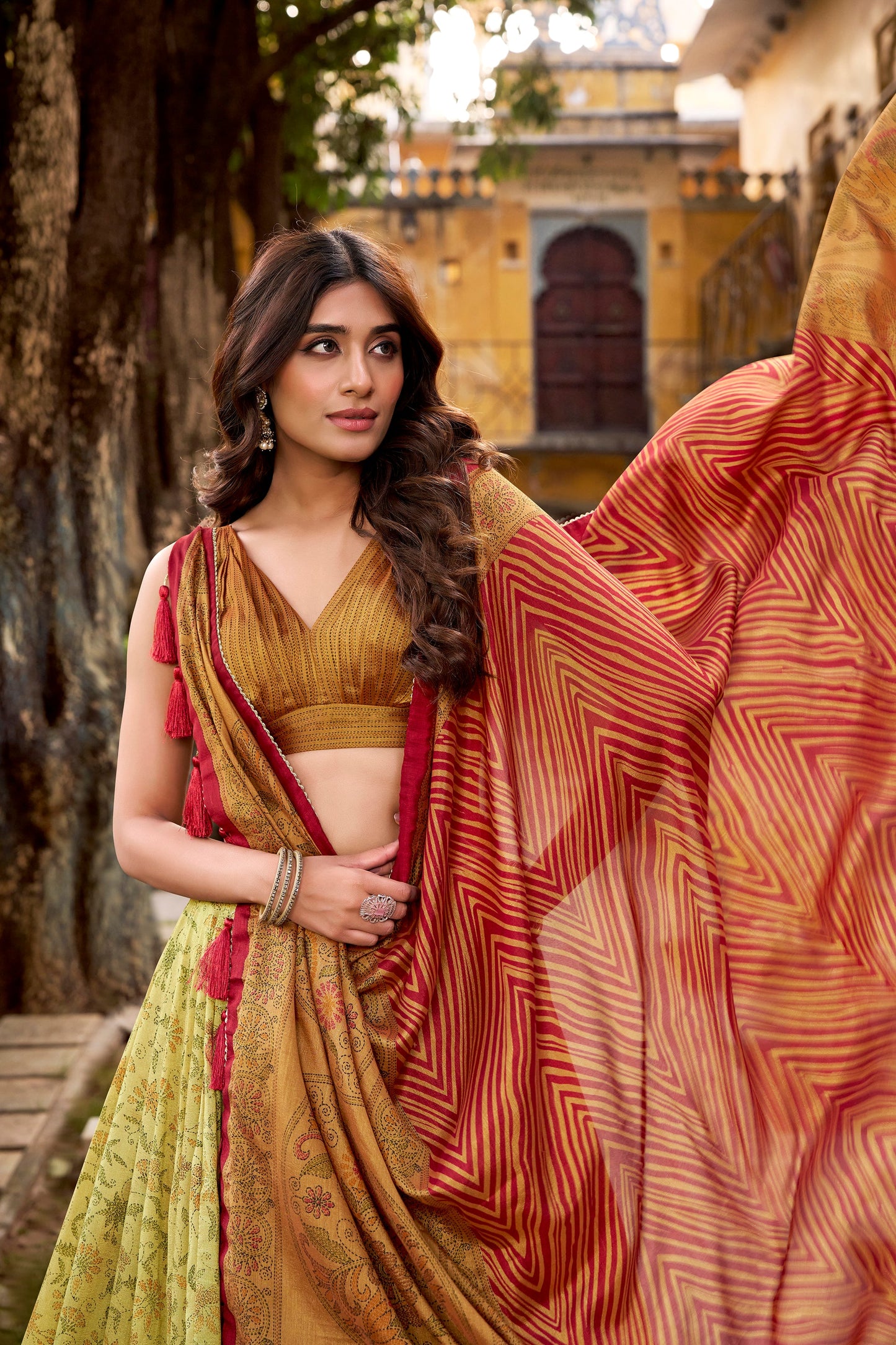 OCCASION SPECIAL VICHITRA SILK LEHENGA CHOLI WITH DUPATTA (TT01)