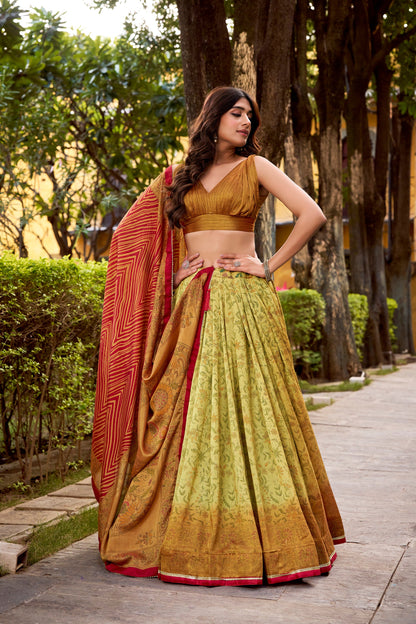 OCCASION SPECIAL VICHITRA SILK LEHENGA CHOLI WITH DUPATTA (TT01)