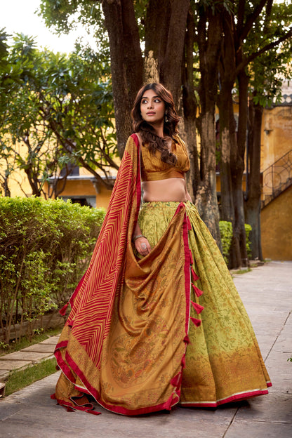 OCCASION SPECIAL VICHITRA SILK LEHENGA CHOLI WITH DUPATTA (TT01)
