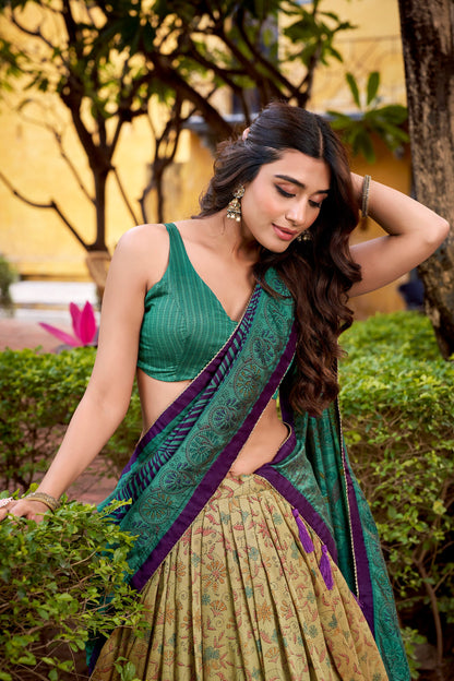 OCCASION SPECIAL VICHITRA SILK LEHENGA CHOLI WITH DUPATTA (TT01)