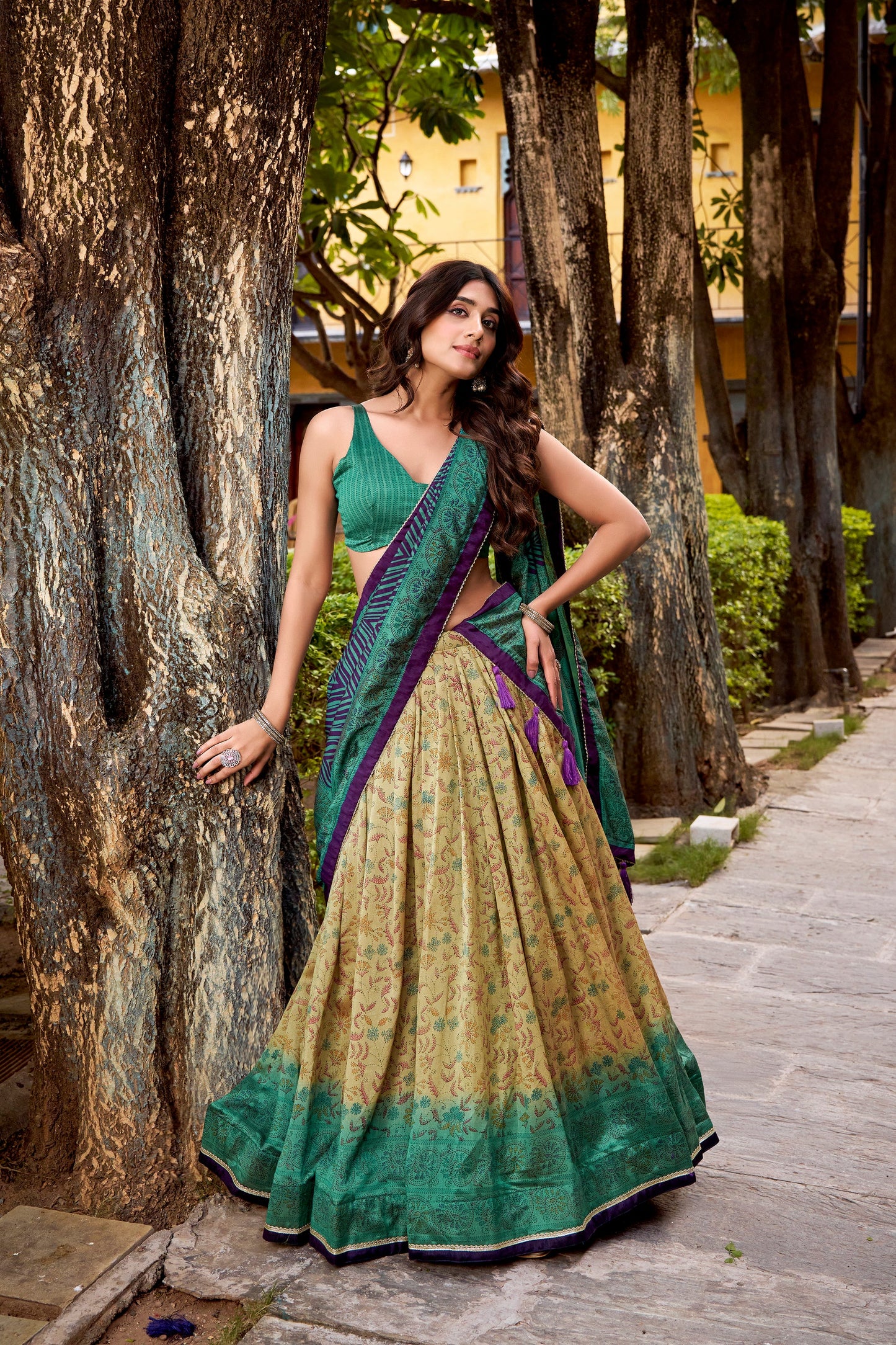 OCCASION SPECIAL VICHITRA SILK LEHENGA CHOLI WITH DUPATTA (TT01)