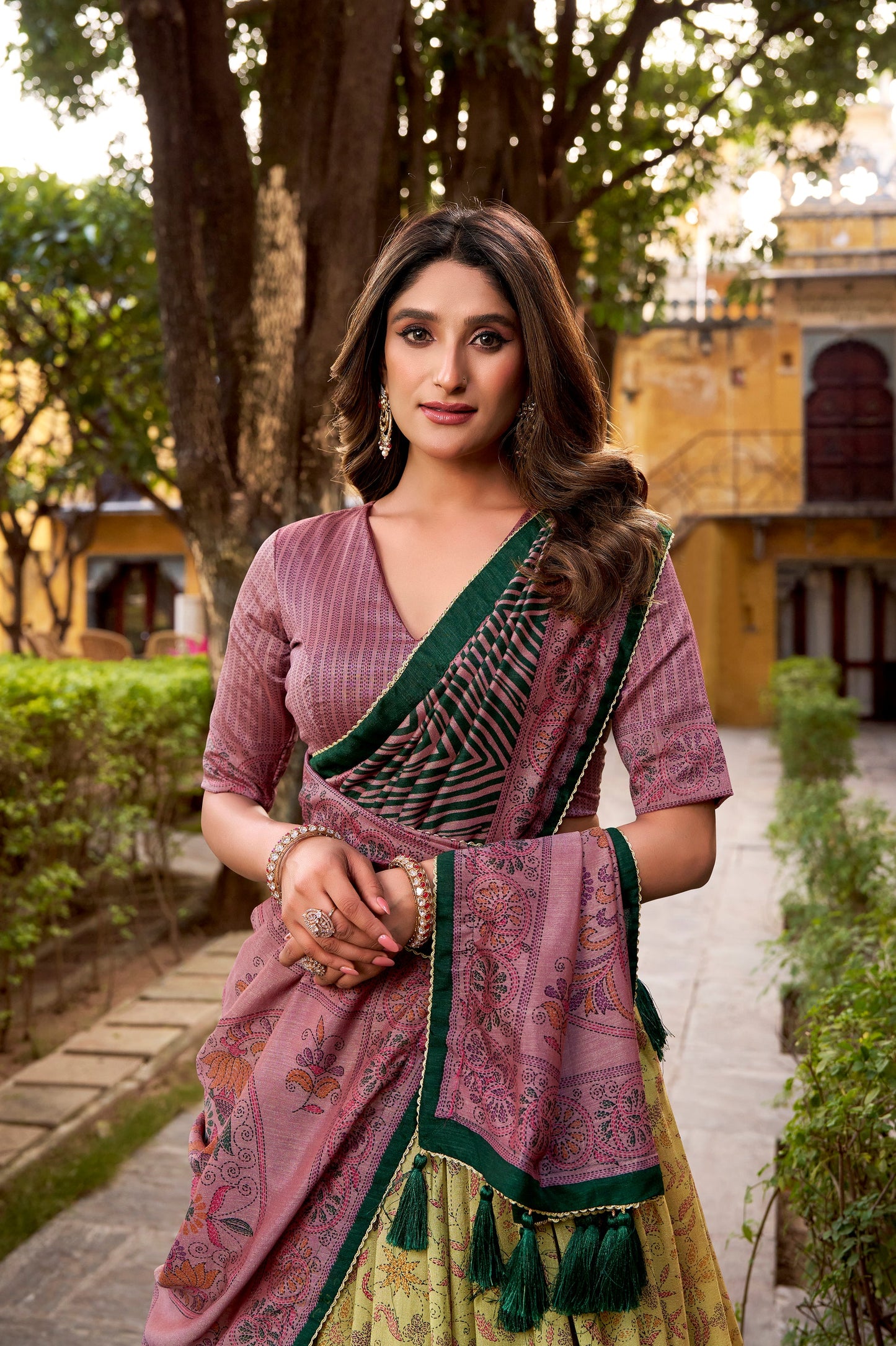 OCCASION SPECIAL VICHITRA SILK LEHENGA CHOLI WITH DUPATTA (TT01)