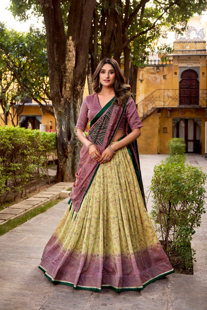 OCCASION SPECIAL VICHITRA SILK LEHENGA CHOLI WITH DUPATTA (TT01)