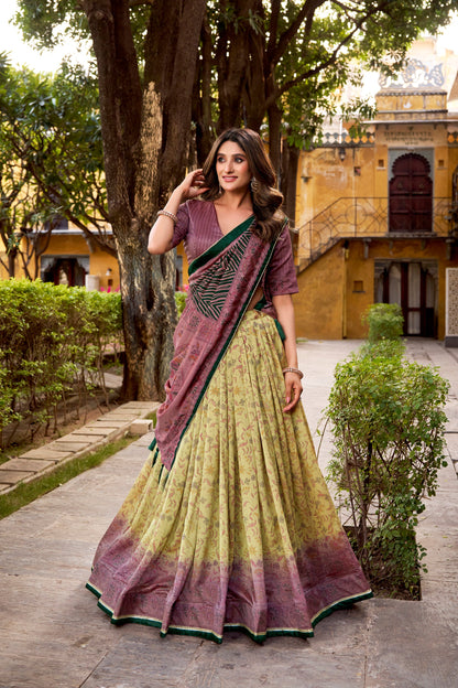 OCCASION SPECIAL VICHITRA SILK LEHENGA CHOLI WITH DUPATTA (TT01)