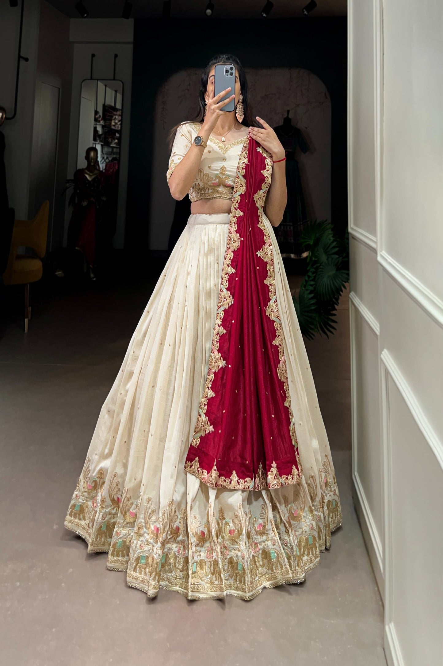 WEDDING SPECIAL VICHITRA SILK LEHENGA CHOLI (WDN112)