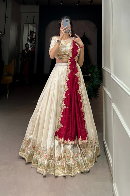 WEDDING SPECIAL VICHITRA SILK LEHENGA CHOLI (WDN112)