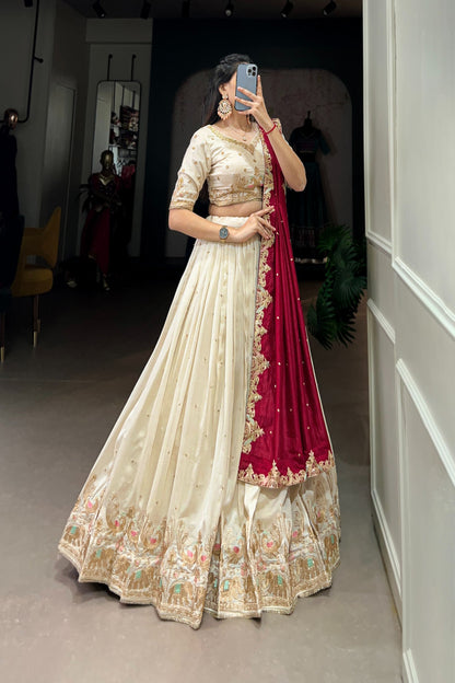 WEDDING SPECIAL VICHITRA SILK LEHENGA CHOLI (WDN112)