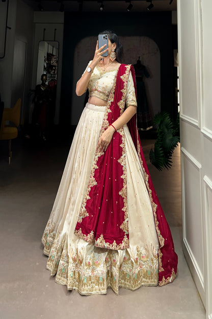 WEDDING SPECIAL VICHITRA SILK LEHENGA CHOLI (WDN112)