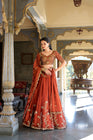 WEDDING SPECIAL RANGOLI SILK SEQUINS AND THREAD EMBROIDERED LEHENGA CHOLI WITH DUPATTA (WDN99)