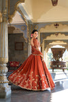 WEDDING SPECIAL RANGOLI SILK SEQUINS AND THREAD EMBROIDERED LEHENGA CHOLI WITH DUPATTA (WDN99)