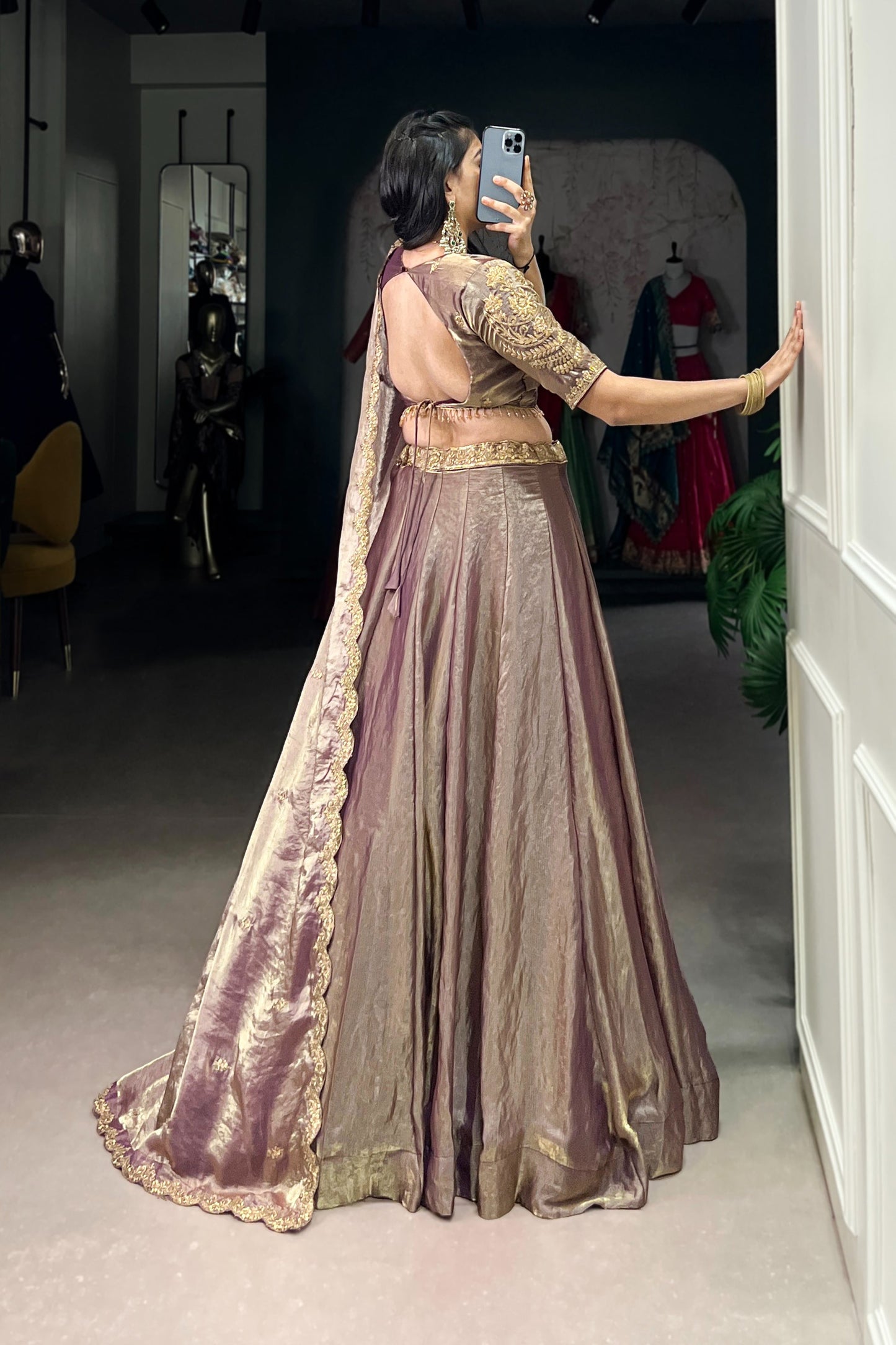 TILTON FESTIVAL SPECIAL FENDI SEQUINS EMBROIDERED LEHENGA CHOLI WITH DUPATTA
