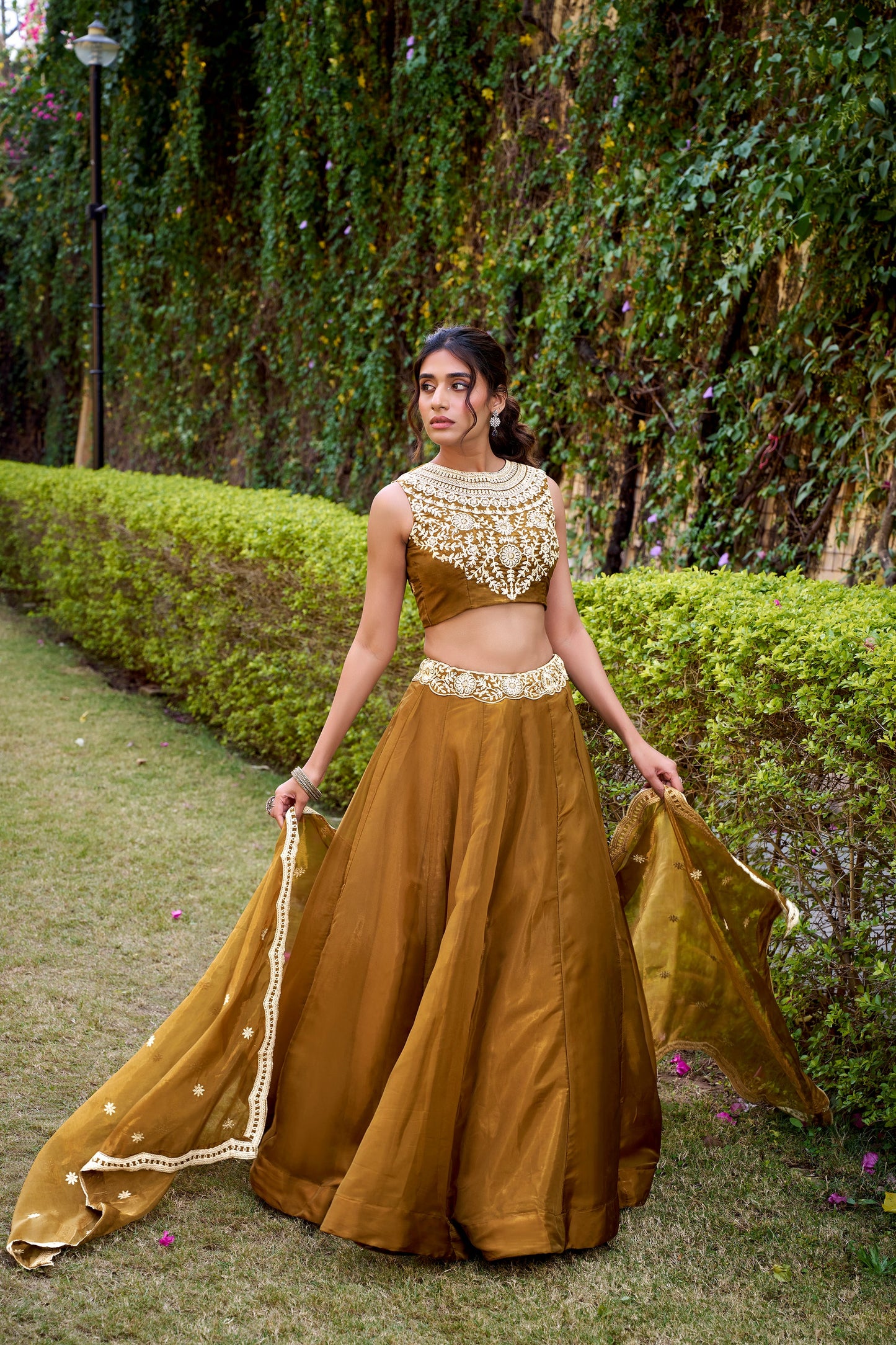 WEDDING SPECIAL CHANDA SILK SEQUINS AND THREAD EMBROIDERED LEHENGA CHOLI WITH DUPATTA (TT07)