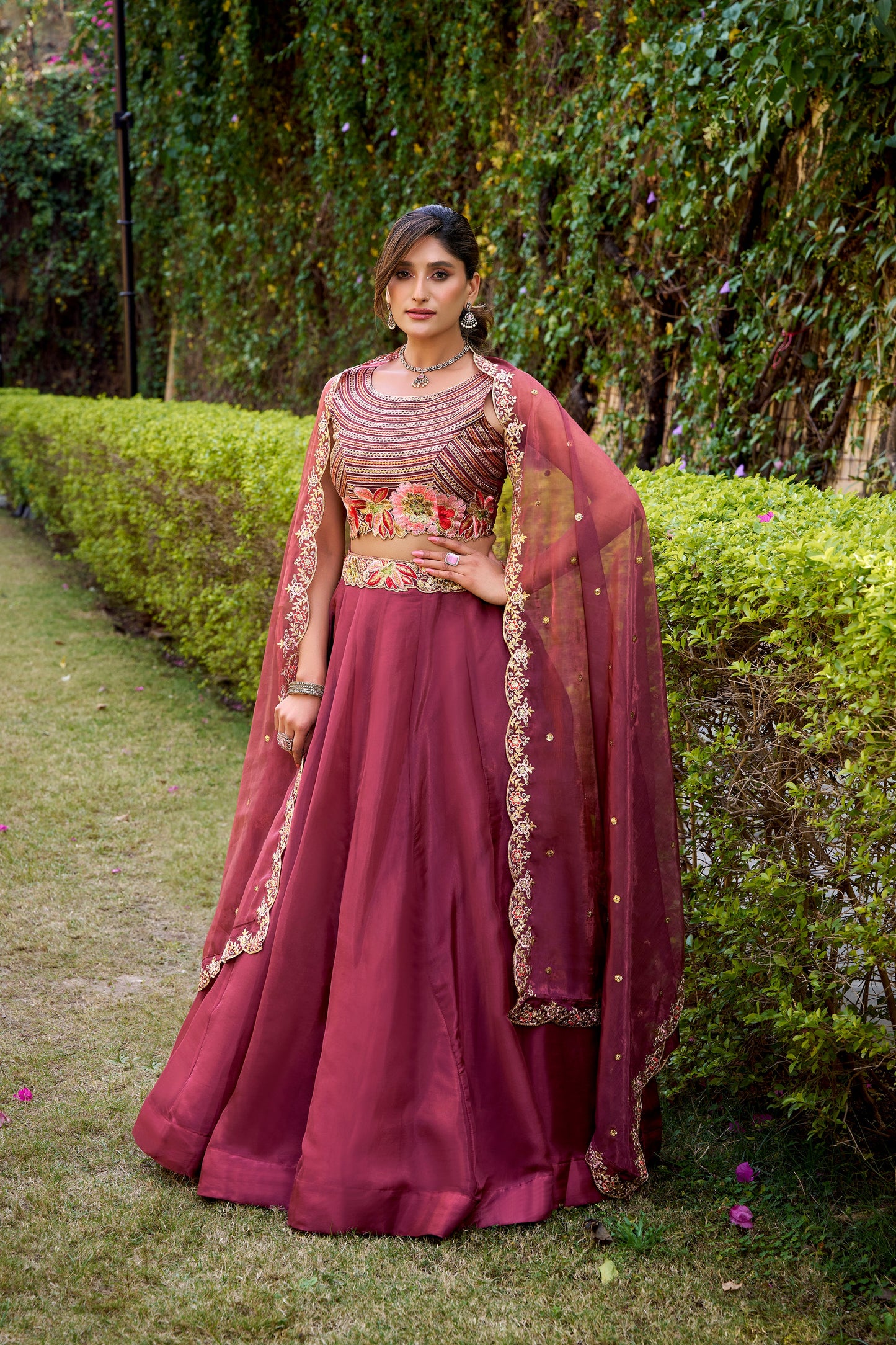 TILTON WEDDING SPECIAL CHANDA SILK SEQUINS AND THREAD EMBROIDERED LEHENGA CHOLI WITH DUPATTA