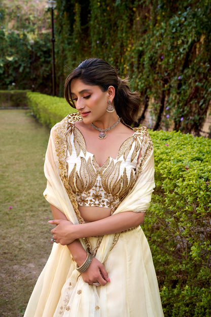 TILTON WEDDING SPECIAL CHANDA SILK SEQUINS AND THREAD EMBROIDERED LEHENGA CHOLI WITH DUPATTA