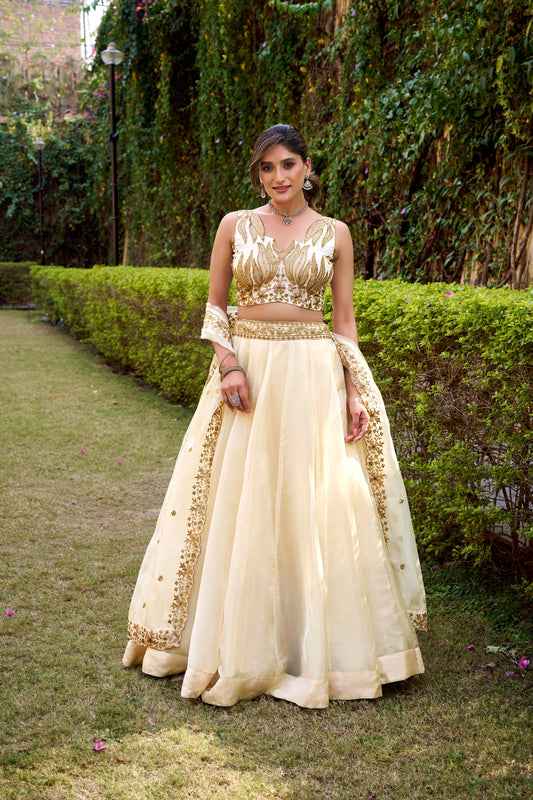 TILTON WEDDING SPECIAL CHANDA SILK SEQUINS AND THREAD EMBROIDERED LEHENGA CHOLI WITH DUPATTA