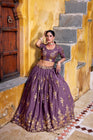 WEDDING SPECIAL CHOCOLATE CRUSH SEQUINS EMBROIDERY LEHENGA CHOLI (WDN135)