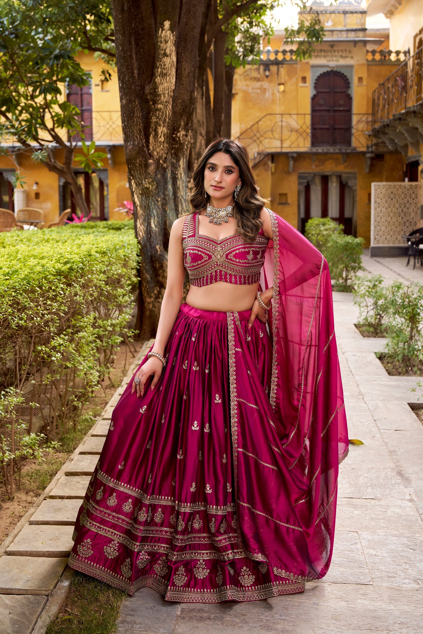 TILTON WEDDING SPECIAL RANGOLI SILK SEQUINS AND THREAD EMBROIDERED LEHENGA CHOLI WITH DUPATTA