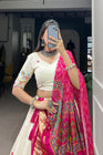 WEDDING SPECIAL KHADI COTTON LEHENGA CHOLI WITH GAJI SILK DUPATTA (WDN101)