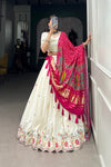 WEDDING SPECIAL KHADI COTTON LEHENGA CHOLI WITH GAJI SILK DUPATTA (WDN101)