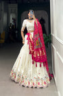 WEDDING SPECIAL KHADI COTTON LEHENGA CHOLI WITH GAJI SILK DUPATTA (WDN101)