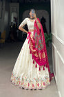 WEDDING SPECIAL KHADI COTTON LEHENGA CHOLI WITH GAJI SILK DUPATTA (WDN101)