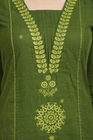 Olive Green Embroidered Kurta Set with Dupatta (SWDH22)