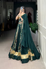 TILTON NAVRATRI SPECIAL RAYON AND TUSSAR SILK PRINTED LEHENGA CHOLI