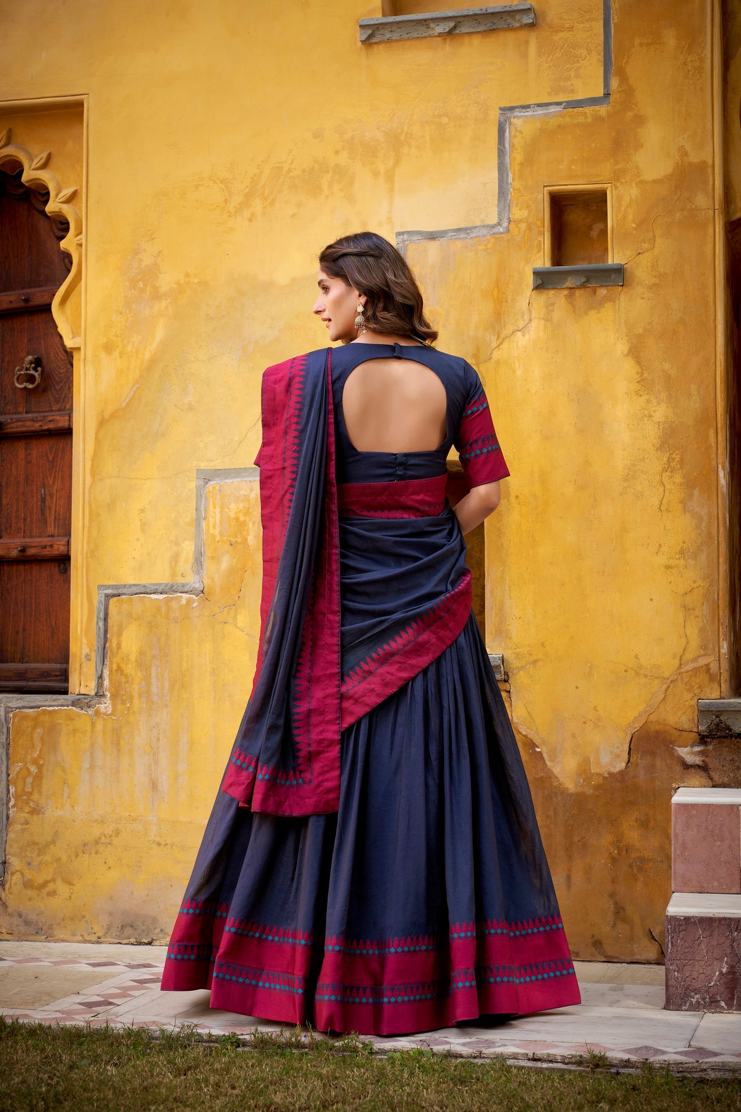 OCCASION SPECIAL PURE CHANDERI THREAD WORK LEHENGA CHOLI WITH DUPATTA (TT15)