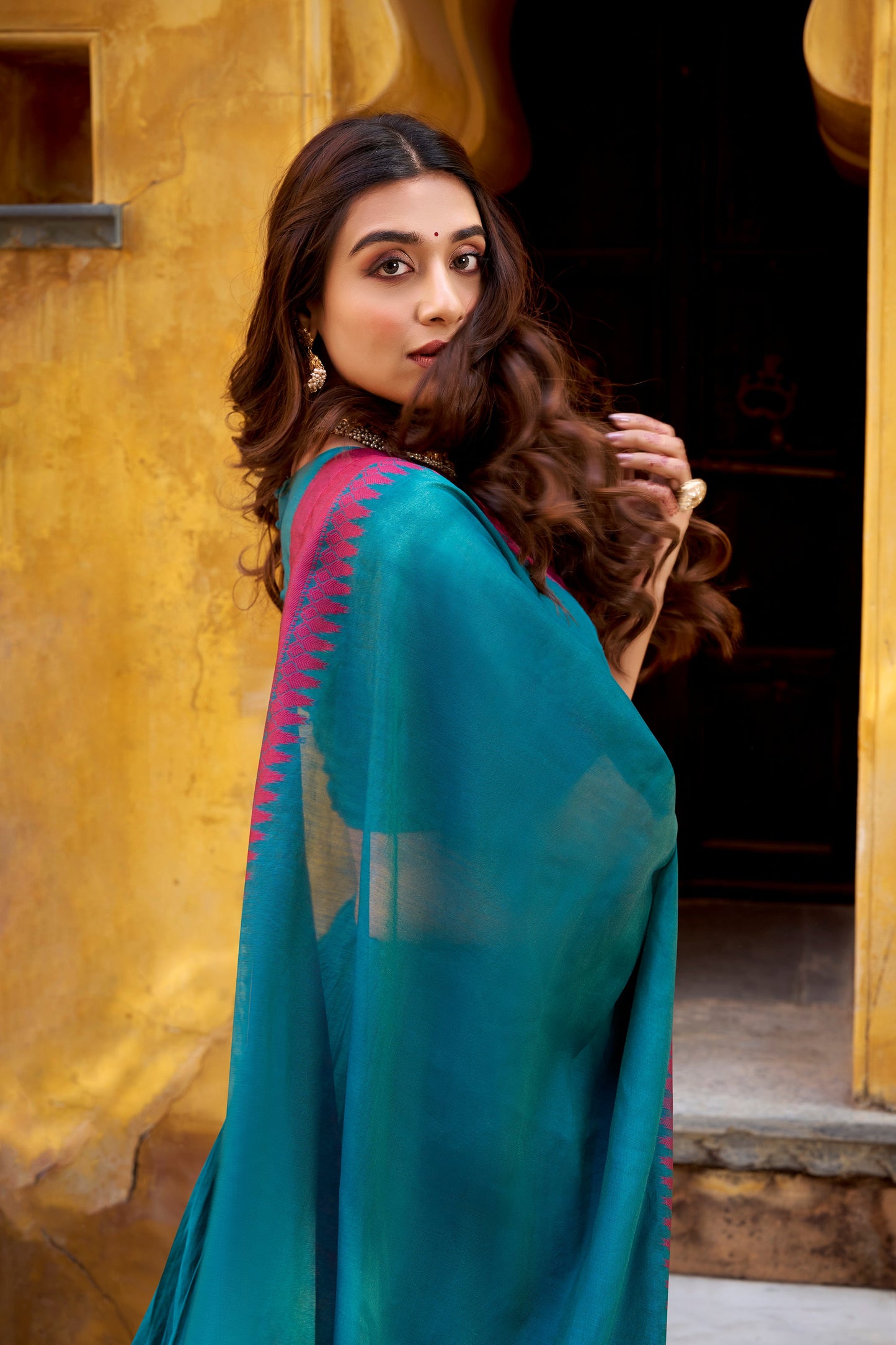 TILTON OCCASION SPECIAL PURE CHANDERI THREAD WORK LEHENGA CHOLI WITH DUPATTA