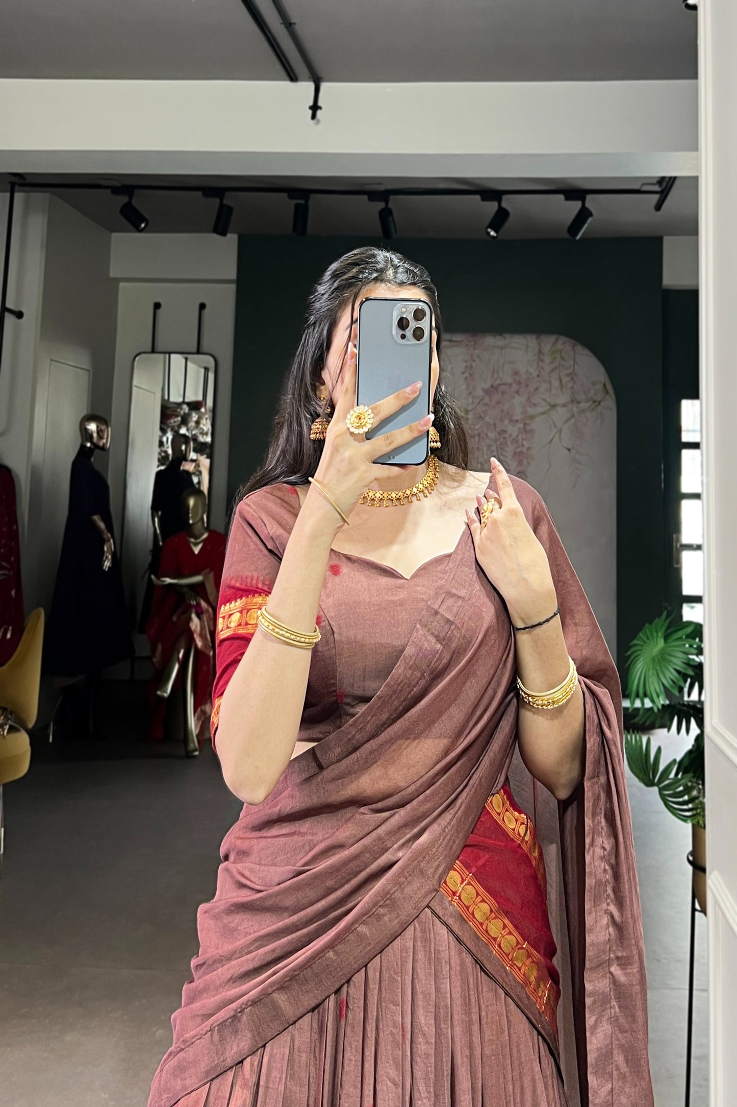 PURE CHANDERI ZARI WEAVING LEHENGA CHOLI WITH DUPATTA (WDN92) 01