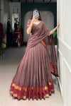 PURE CHANDERI ZARI WEAVING LEHENGA CHOLI WITH DUPATTA (WDN92) 01