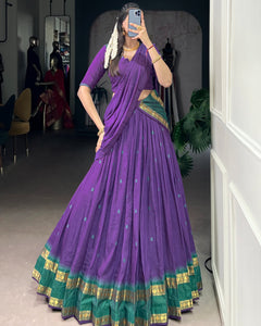 PURE CHANDERI ZARI WEAVING LEHENGA CHOLI WITH DUPATTA (WDN92) 05