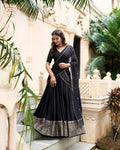 PURE CHANDERI ZARI WEAVING LEHENGA CHOLI WITH SEQUINS EMBROIDERED DUPATTA (WDN88) 04