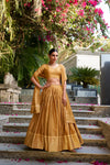 PURE CHANDERI ZARI WEAVING LEHENGA CHOLI WITH SEQUINS EMBROIDERED DUPATTA (WDN88) 01