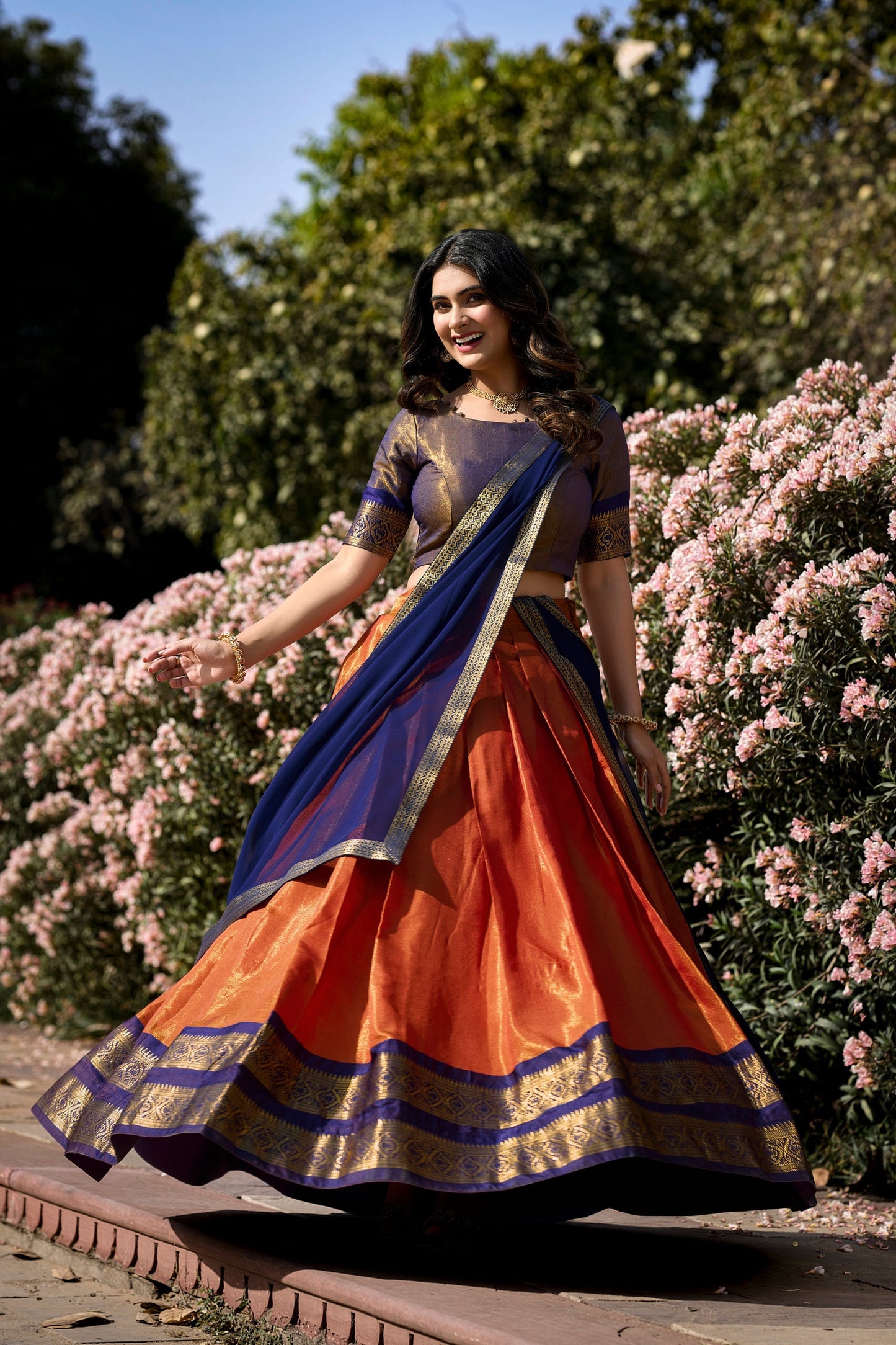 PREMIUM KANCHIPURAM LEHENGA CHOLI SET (WDN109)