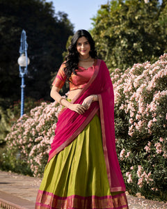PREMIUM KANCHIPURAM LEHENGA CHOLI SET (WDN109) 01