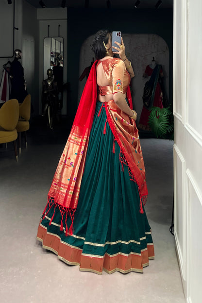 TILTON FESTIVAL SPECIAL VICHITRA SILK PAITHANI LEHENGA CHOLI WITH DUPATTA