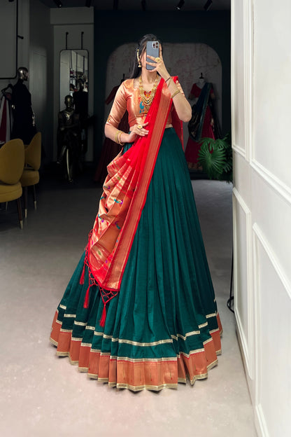 TILTON FESTIVAL SPECIAL VICHITRA SILK PAITHANI LEHENGA CHOLI WITH DUPATTA
