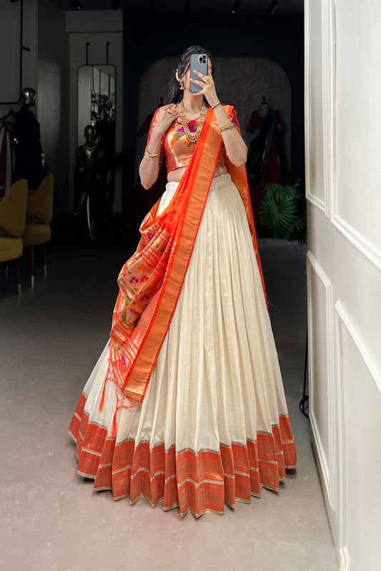 TILTON FESTIVAL SPECIAL VICHITRA SILK PAITHANI LEHENGA CHOLI WITH DUPATTA