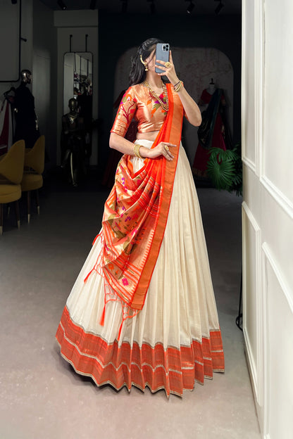 TILTON FESTIVAL SPECIAL VICHITRA SILK PAITHANI LEHENGA CHOLI WITH DUPATTA