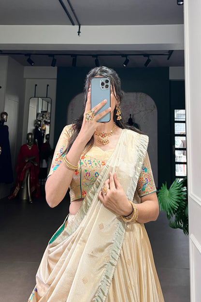 SHIMER PAITHANI ZARI WEAVING LEHENGA CHOLI WITH DUPATTA (WDN96) 01