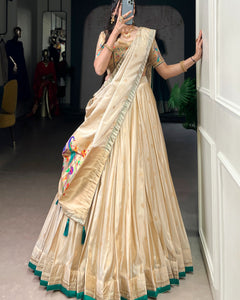 SHIMER PAITHANI ZARI WEAVING LEHENGA CHOLI WITH DUPATTA (WDN96) 01