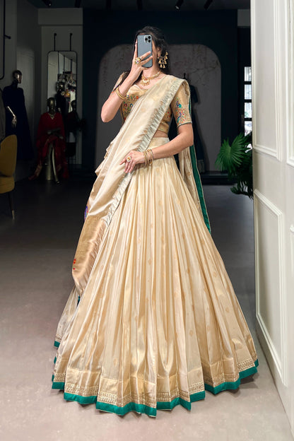 SHIMER PAITHANI ZARI WEAVING LEHENGA CHOLI WITH DUPATTA (WDN96) 01