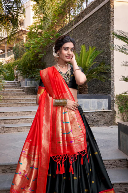 JEQUARD SILK PAITHANI LEHENGA CHOLI WITH DUPATTA(WD65)(01)