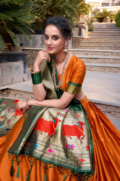 JEQUARD SILK PAITHANI LEHENGA CHOLI WITH DUPATTA (WDN82)